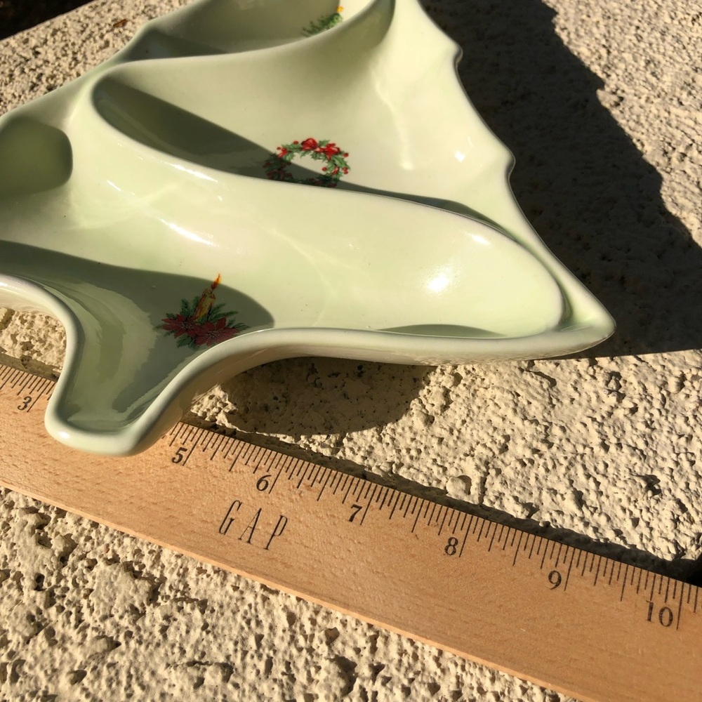 Atlantic Mold Vintage Divided Christmas Serving Tray 1960’s - Picture 8 of 13